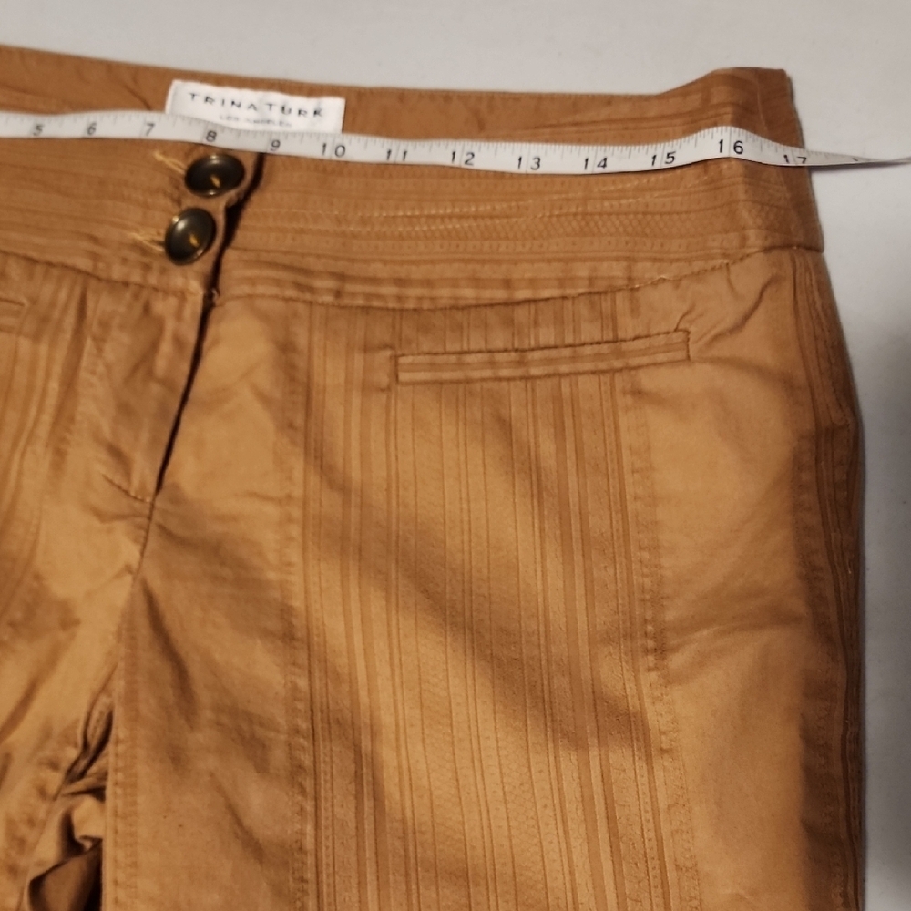 Trina Turk Women's Tan Wide Leg Pants - Picture 6 of 9